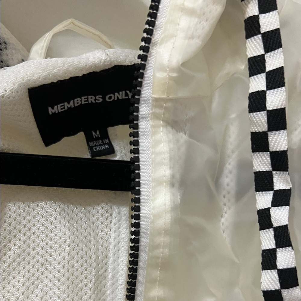 Members Only White Transparent Jacket - Picture 2 of 3